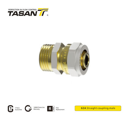 Điều kiện áp suất cao Compression Union Fitting Brass Male Adapter 25mm 62A