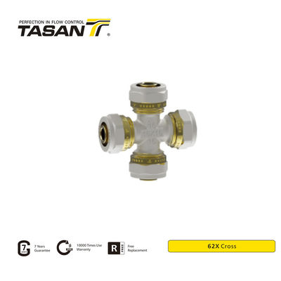 ISO228 Thread Brass Cross Fit cho hệ thống ống nước thương mại 62X