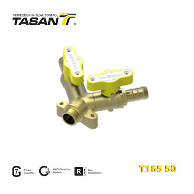 1/2 &quot;X 10,5mm X 10,5mm Van khí hai chiều bằng đồng thau Nam X Đầu nối ống đôi Chống mài mòn
