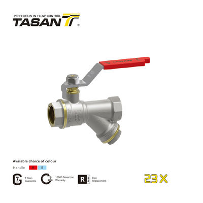 Van bi ba chiều bằng đồng thau 16bar 232Psi có bộ lọc 1/2''~1'' 23X