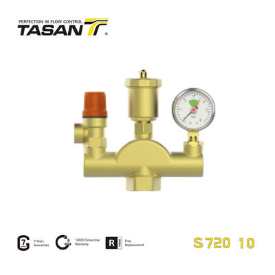 PN40 Nữ X Nữ Đa tạp nước bằng đồng thau Bộ tách khí kết hợp S720 10