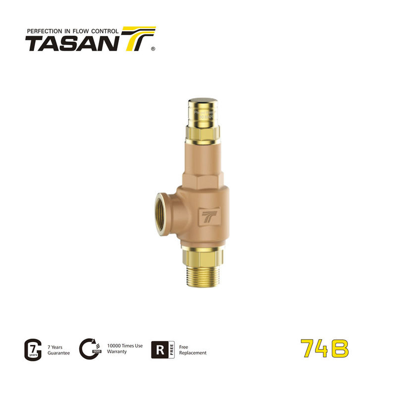 ISO228 Van an toàn bằng đồng ren 1 / 2 inch Van giảm áp không quay trở lại 74B