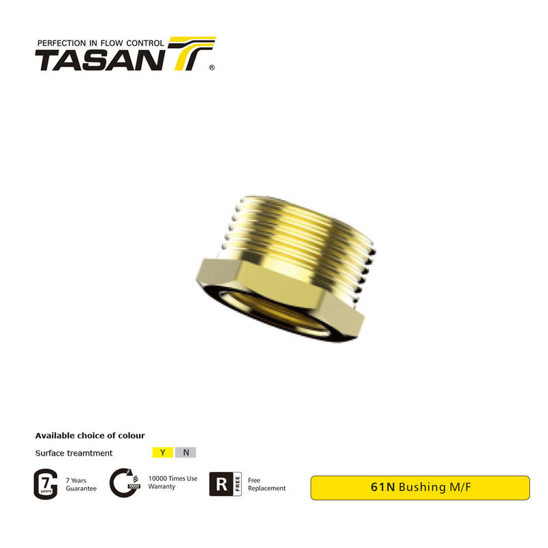 Phụ kiện đường ống bằng đồng thau hiệu suất cao Ống lót bằng đồng thau có ren ISO 228 M/F 61N