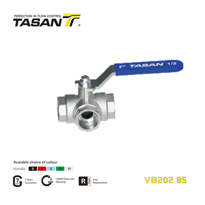 Van bi 3 chiều bằng đồng thau 25Bar Chủ đề ISO228 Van bi Ips 2 '' VB202 85