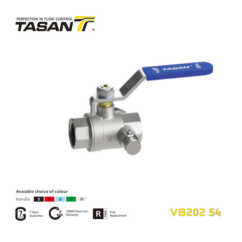 Hướng dẫn VB202 54 3 4 van bóng đồng với ống thoát nam X nữ 362.5 Psi