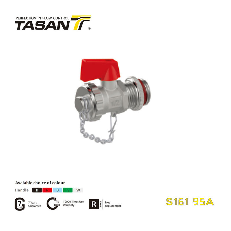 Van nồi hơi bằng đồng thau S161 95A có tay cầm bằng nhôm loại L 16 Bar