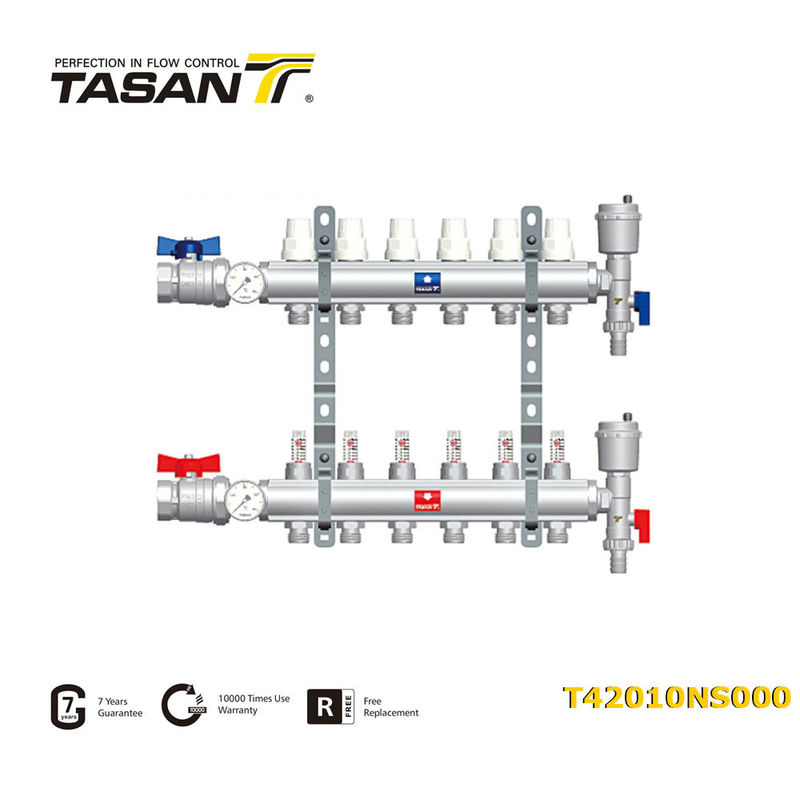 Van đa tạp bằng đồng thau 1&quot;X 3/4 inch được lắp ráp sẵn 10Bar T420 10