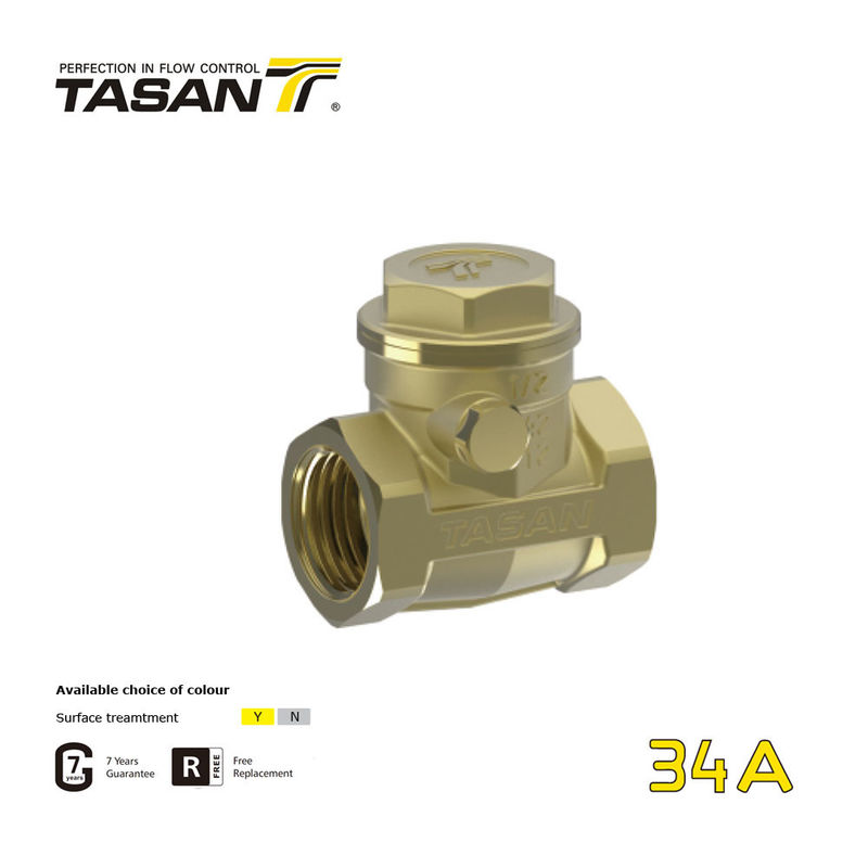 Nữ X Nữ 2 inch Van kiểm tra xoay bằng đồng thau 16Bar Ngang không niêm phong mềm